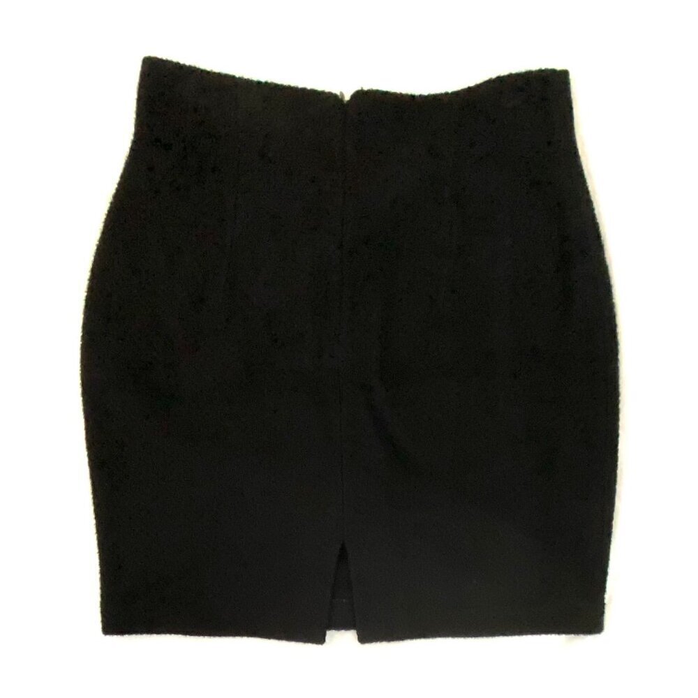 St John Collection black knit pencil skirt Women's 8, quiet luxury, designer - Picture 2 of 8